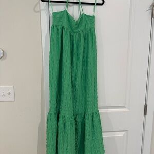 Zara Green Sleeveless Maxi Dress